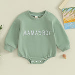 Combinaison pour bébé "Mama's Boy" - Coton doux manches longues